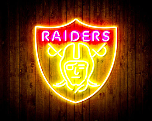 NFL LAS VEGAS RAIDERS LED Neon Sign for Game Room,Office,Bar,Man Cave. NEW!