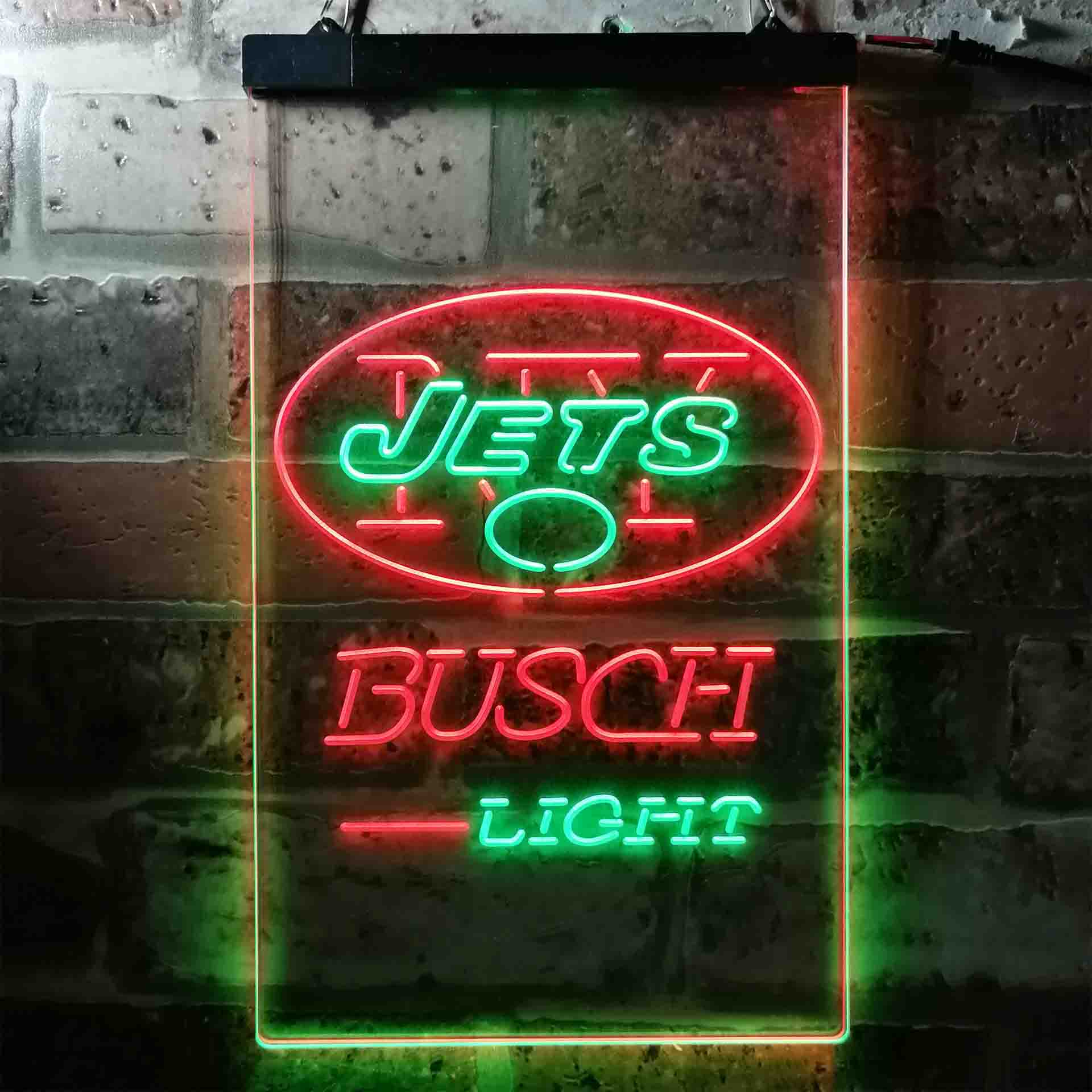 New York Jets Busch Light Neon-Like LED Sign