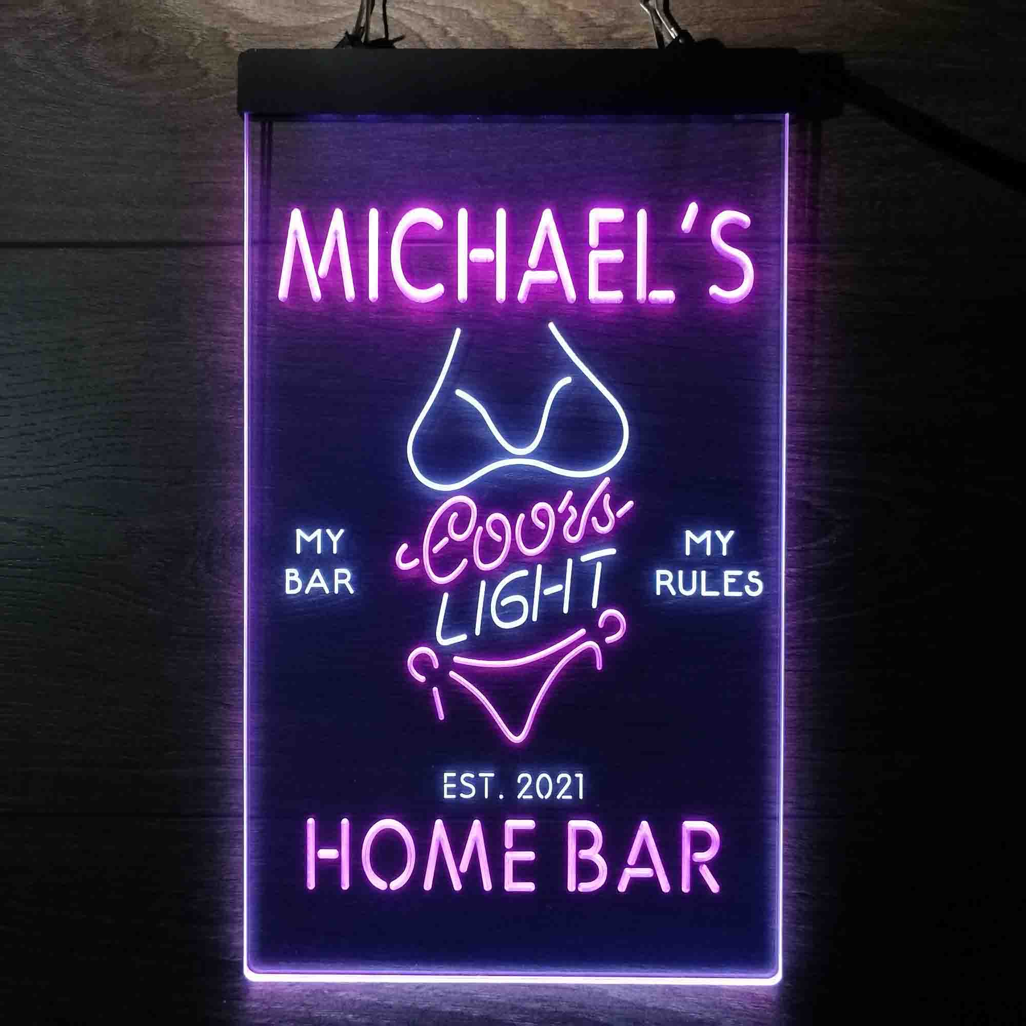 Personalized Coors Light Bikini Girl Neon Like Led Sign Pro Led Sign 