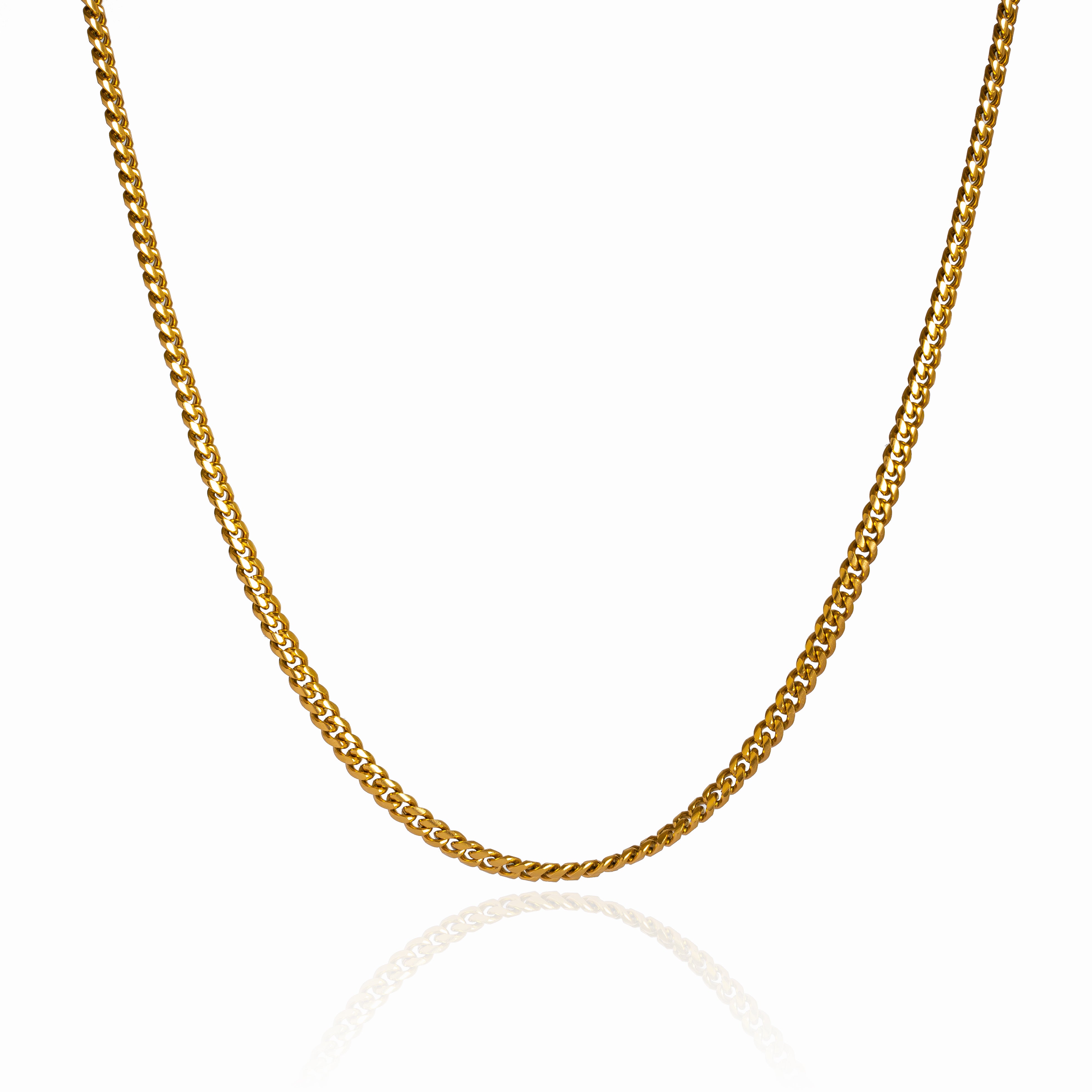 Curb Chain Necklace - 18K Gold Plated - Nevaeh Mens product image