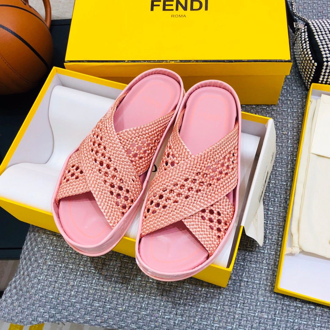 FENDI2021Popular Summer Women's Flats Men Slipper Sandals Shoes0430xf