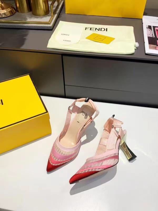 FENDI 2021 Fashion Trending Leather Women High Heels Shoes Women