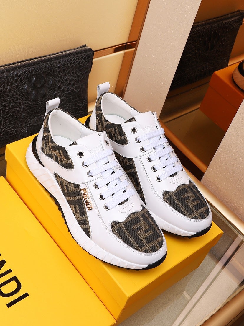 FENDI 2021 Men Fashion Boots fashionable Casual leather Breathable Sneakers Running Shoes supermaket
