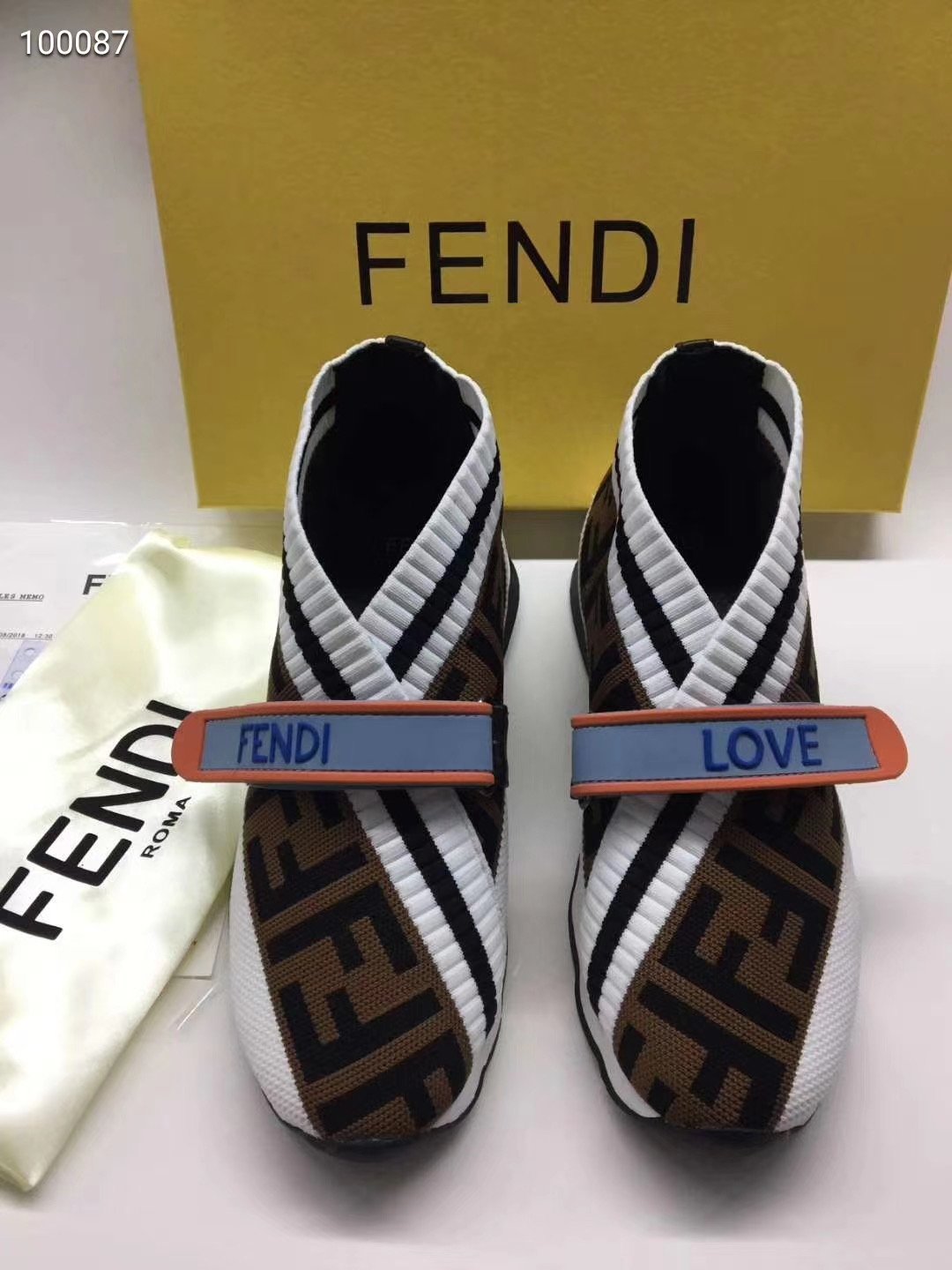 Fendi Fashion Men Women's Casual Running Sport Shoes Sneakers Slipper Sandals High Heels Shoes