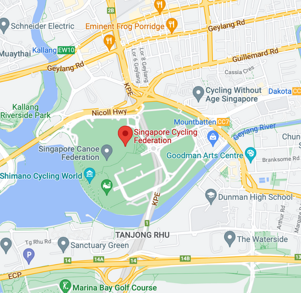 https://www.google.com/maps/place/Singapore+Cycling+Federation/@1.3043047,103.8757862,15z/data=!4m5!3m4!1s0x0:0xcbc3e3093dcf138d!8m2!3d1.3043047!4d103.8757862