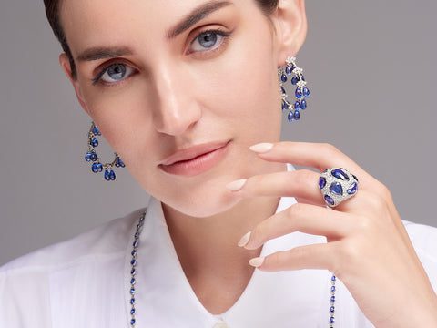 Organic Shape Sapphire Jewelry