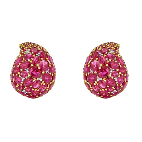 Product image of the mosaique ruby earrings