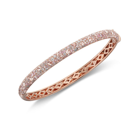 Pink Diamond Dome Cuff Bracelet
