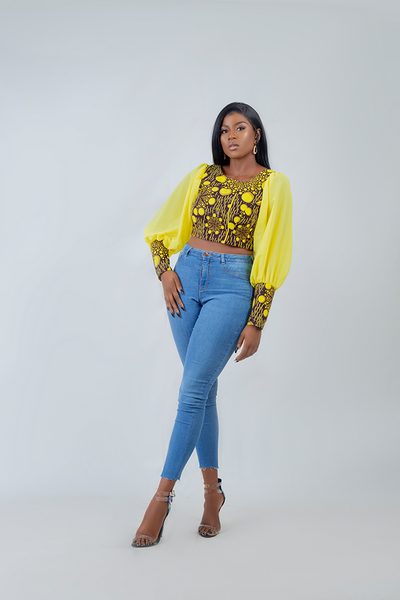 African Print Adeola crop Top – ETNICA