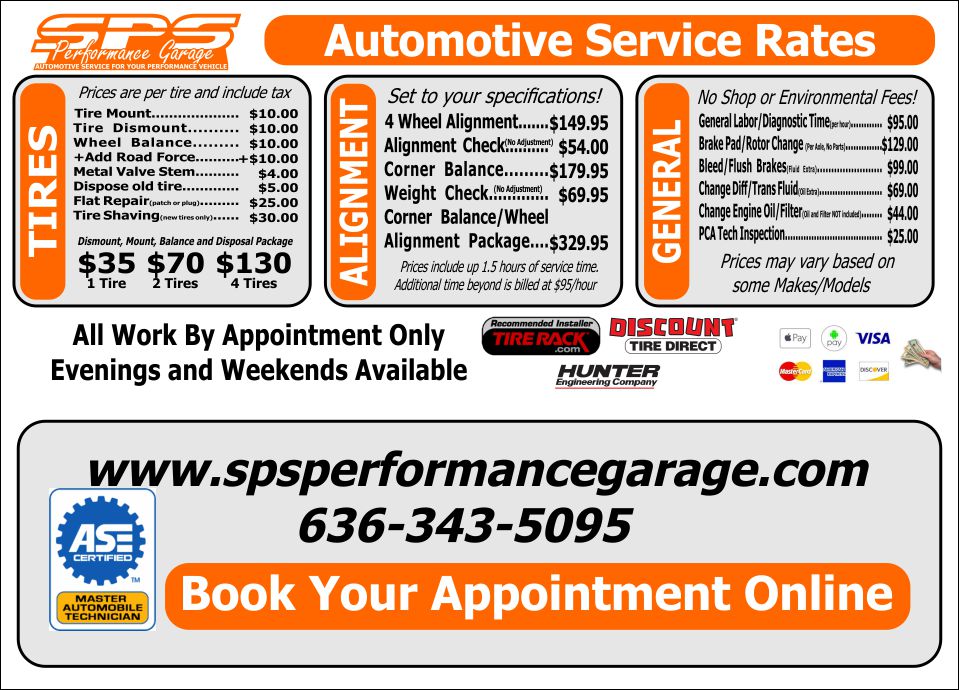 SPS Performance Garage Pricing