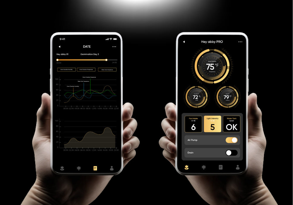 Hey abby Black Edition Grow Box APP UI