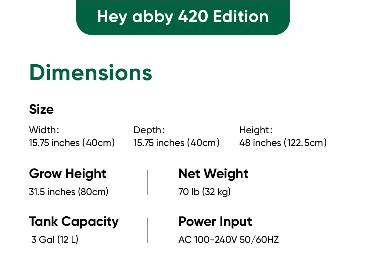 Hey abby 420 Edition small grow tent_Specs