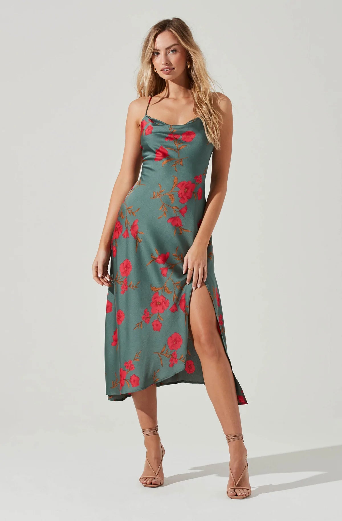 Talina Floral Cutout Midi Dress – ASTR The Label