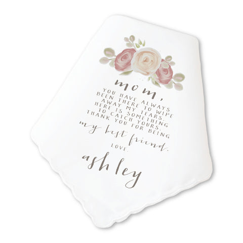 Tea Rose Mother of the Bride Handkerchief