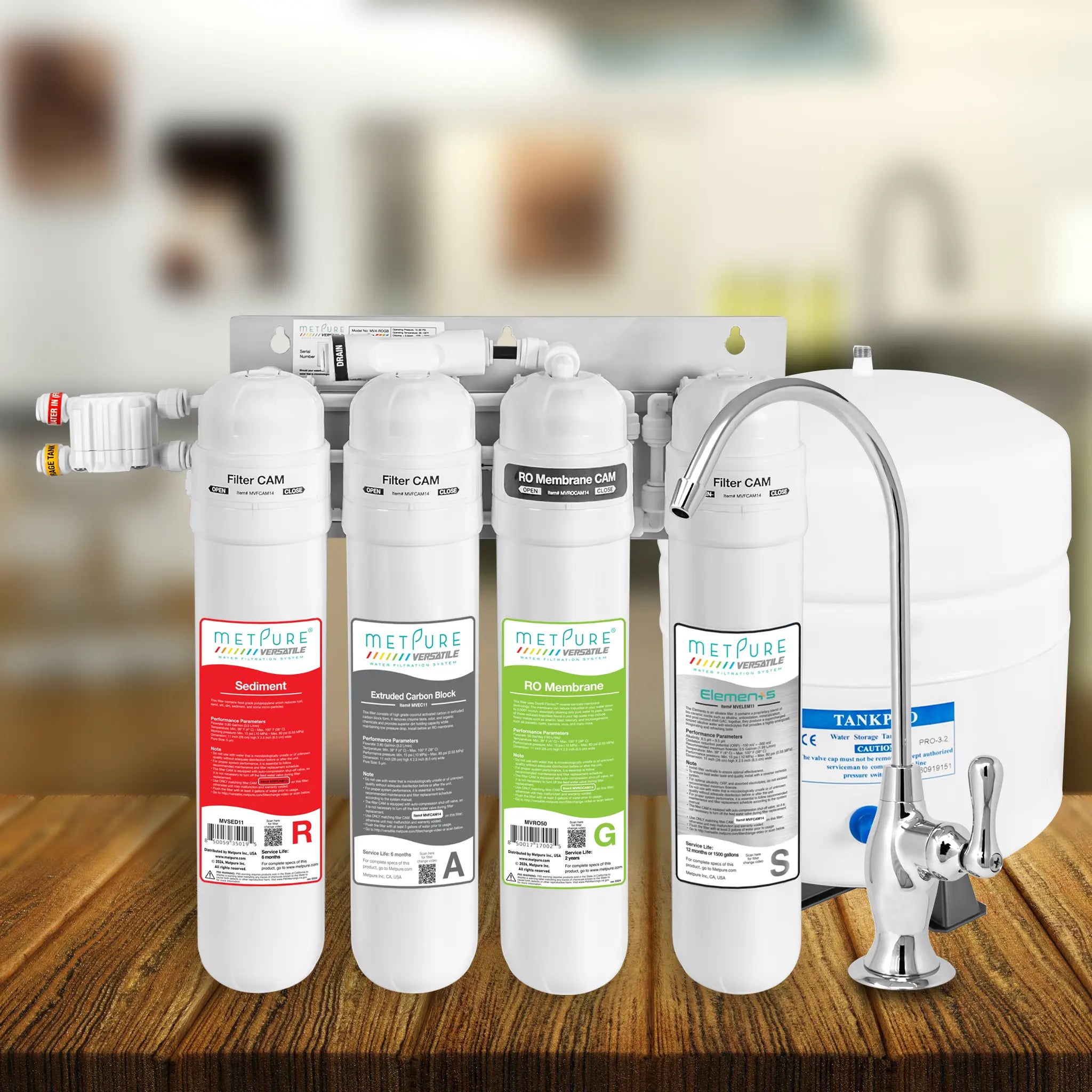 4 Stage Quick Twist Whole House Water Filtration System. Metpure Versatile Customizable Reverse Osmosis RO Water Filtration System. Complete System With Hardware, Filters, Storage Tank, and Faucet. (Select Your System Type and Faucet) - Image 83