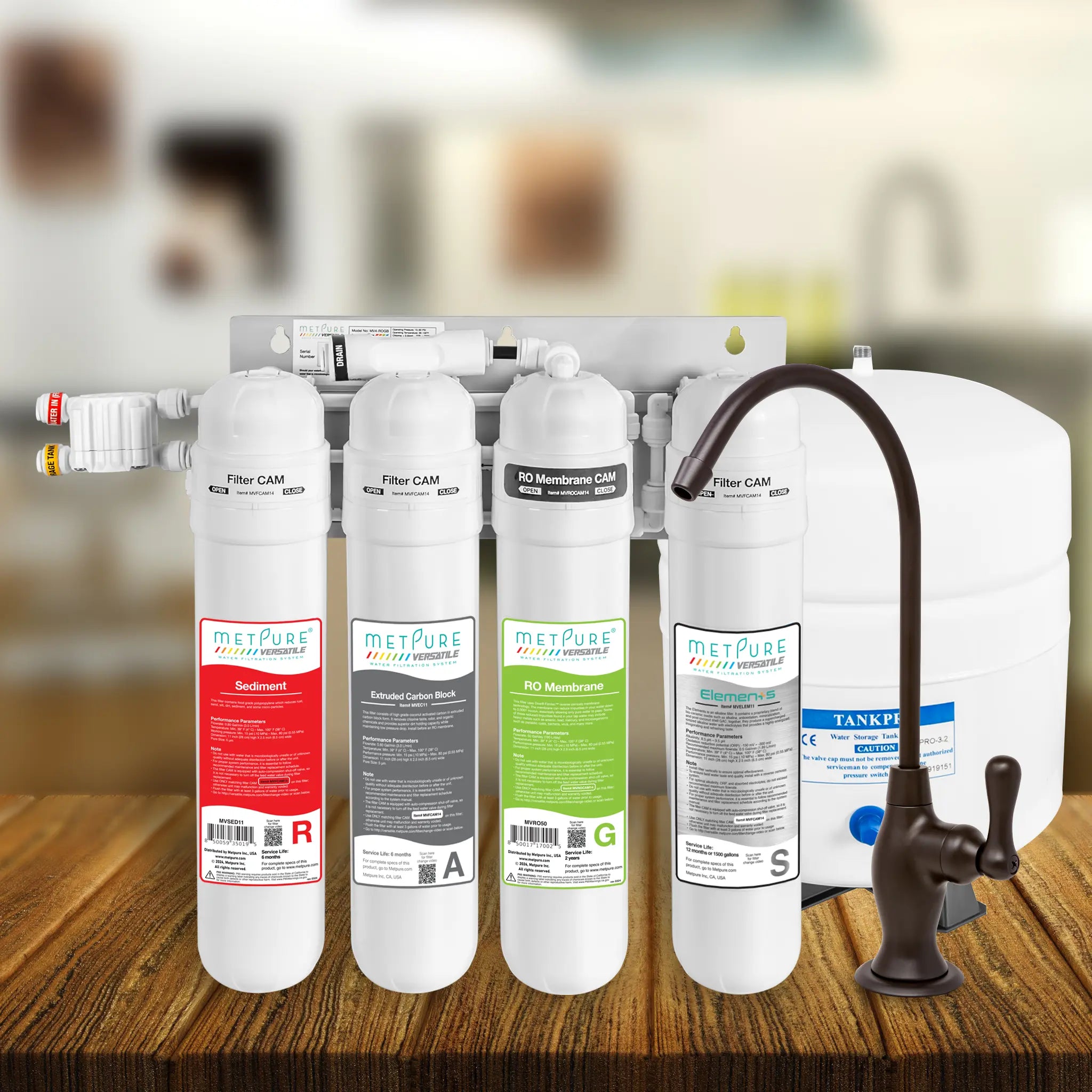 4 Stage Quick Twist Whole House Water Filtration System. Metpure Versatile Customizable Reverse Osmosis RO Water Filtration System. Complete System With Hardware, Filters, Storage Tank, and Faucet. (Select Your System Type and Faucet) - Image 94