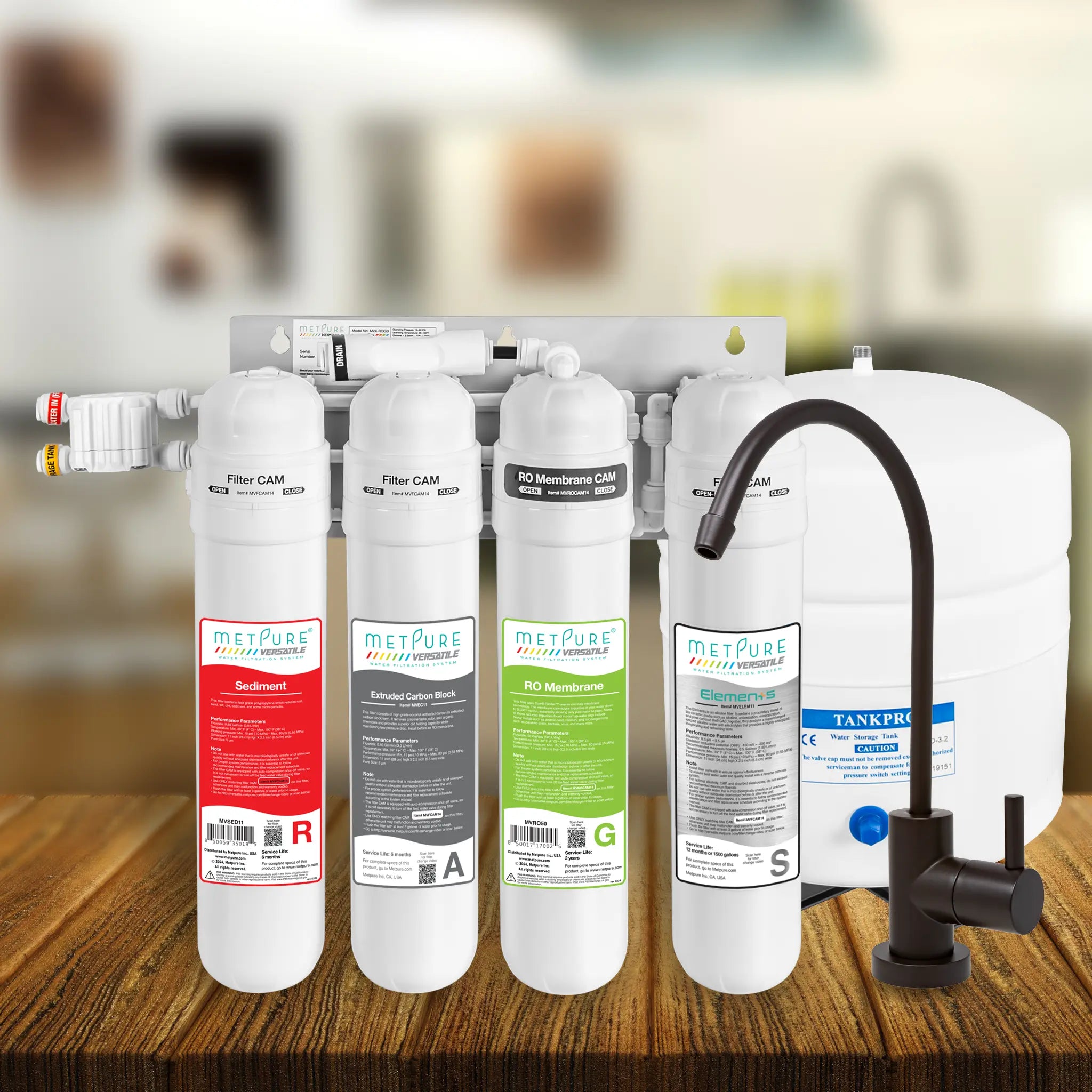 4 Stage Quick Twist Whole House Water Filtration System. Metpure Versatile Customizable Reverse Osmosis RO Water Filtration System. Complete System With Hardware, Filters, Storage Tank, and Faucet. (Select Your System Type and Faucet) - Image 119