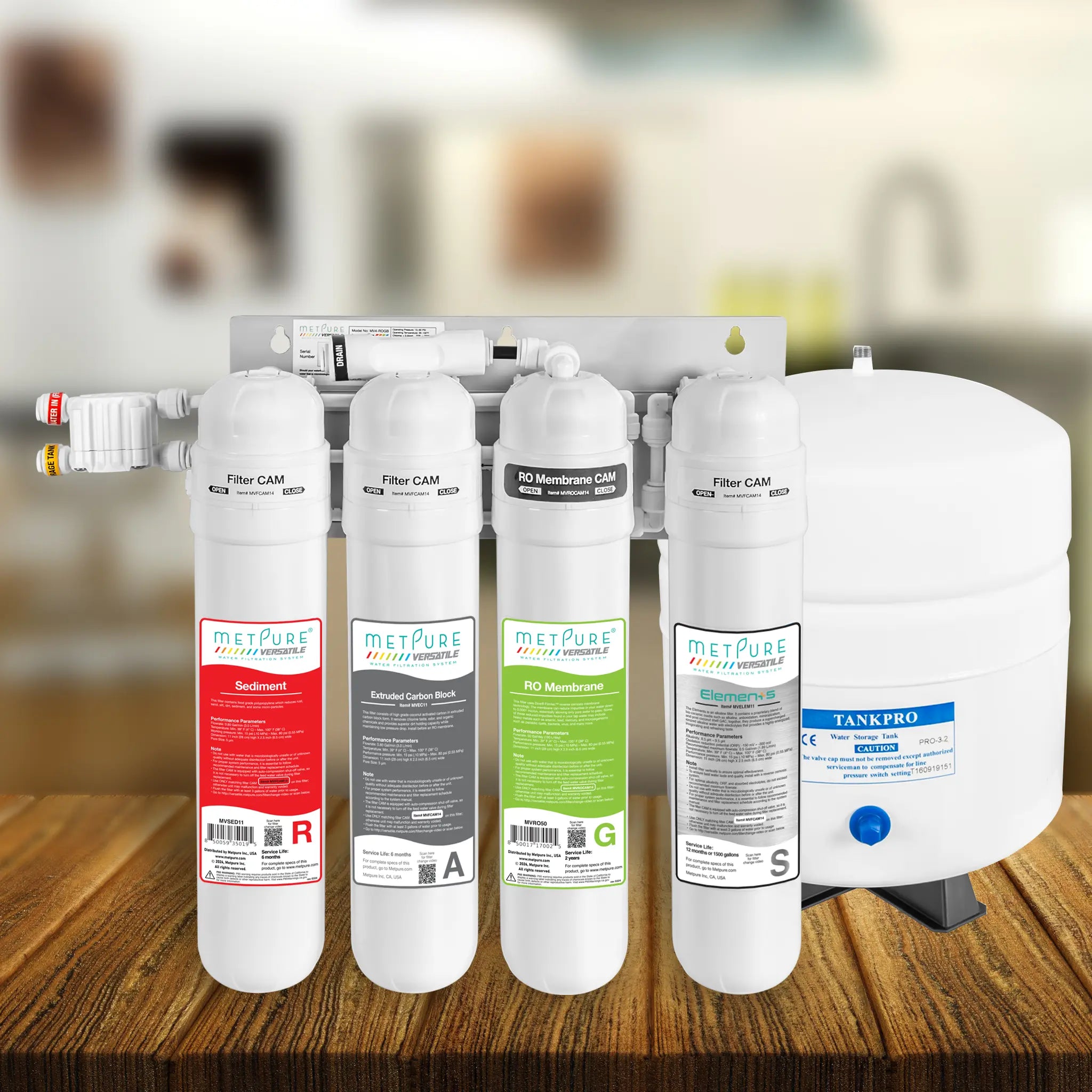 4 Stage Quick Twist Whole House Water Filtration System. Metpure Versatile Customizable Reverse Osmosis RO Water Filtration System. Complete System With Hardware, Filters, Storage Tank, and Faucet. (Select Your System Type and Faucet) - Image 114
