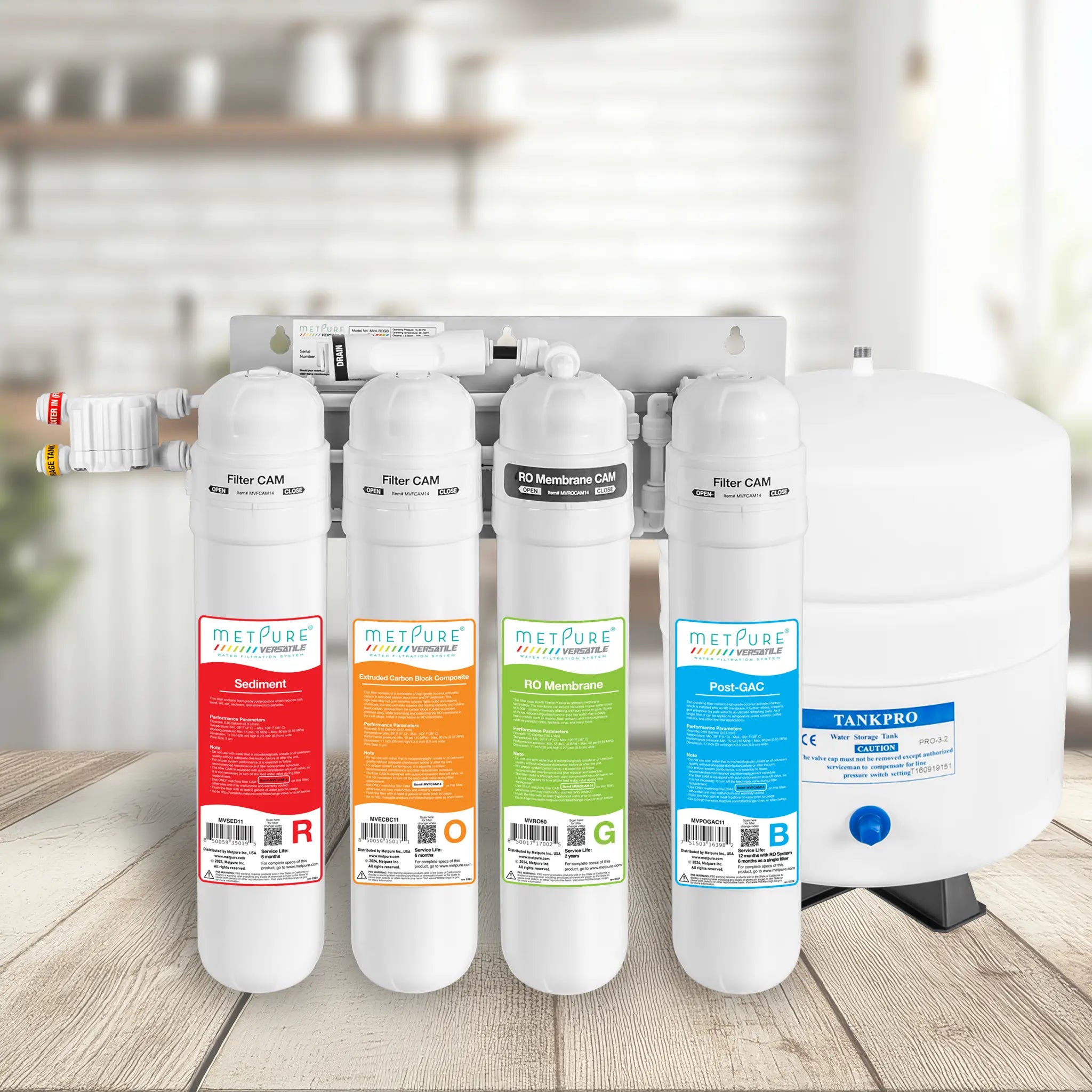 4 Stage Quick Twist Whole House Water Filtration System. Metpure Versatile Customizable Reverse Osmosis RO Water Filtration System. Complete System With Hardware, Filters, Storage Tank, and Faucet. (Select Your System Type and Faucet) - Image 50