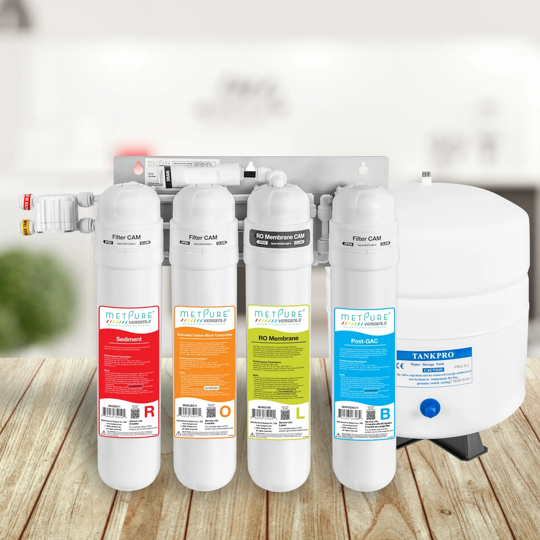 4 Stage Quick Twist Whole House Water Filtration System. Metpure Versatile Customizable Reverse Osmosis RO Water Filtration System. Complete System With Hardware, Filters, Storage Tank, and Faucet. (Select Your System Type and Faucet) - Image 116