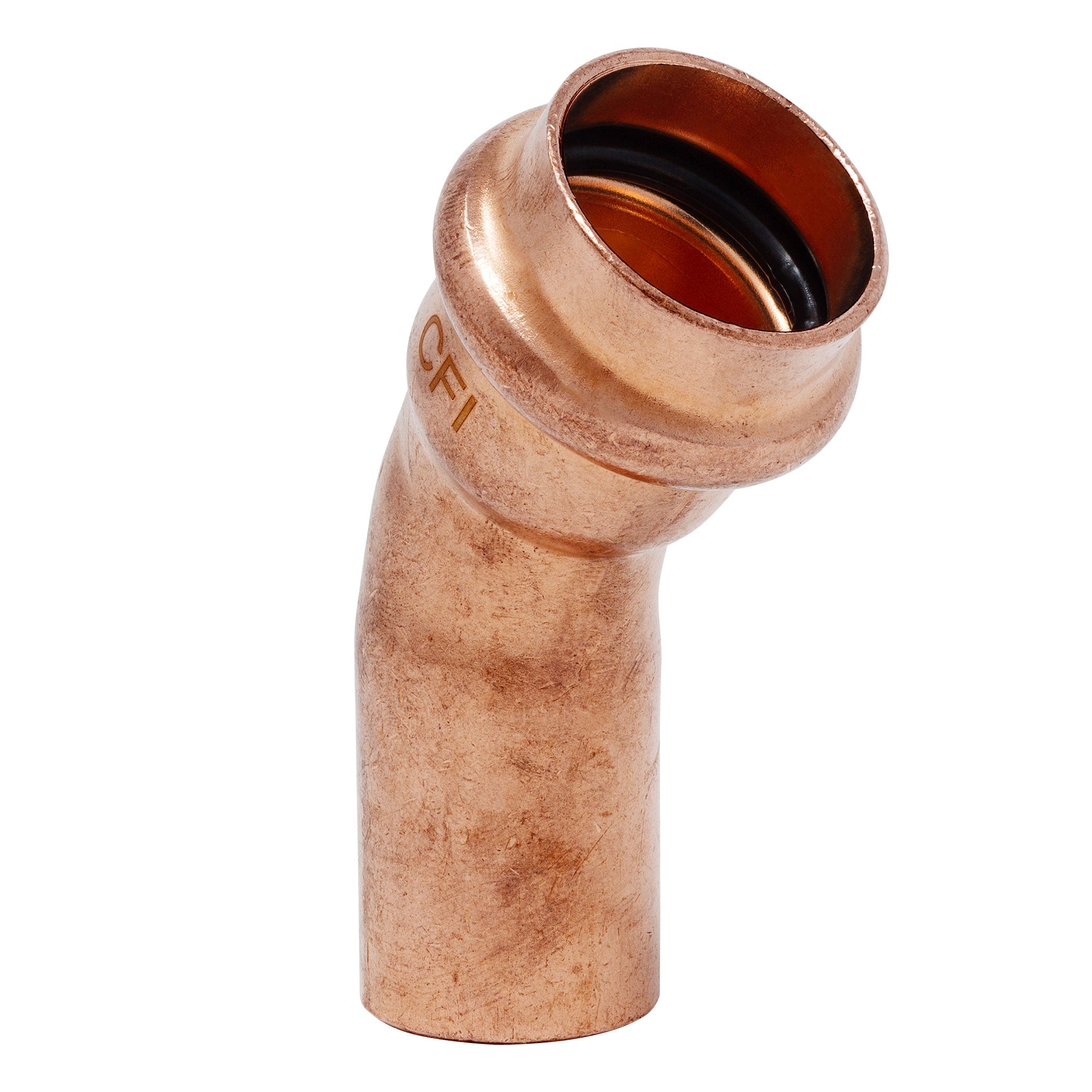 1-1/2" Press Copper 45° Street Elbow Fitting (P x FTG) Low Lead ProPress Compatible