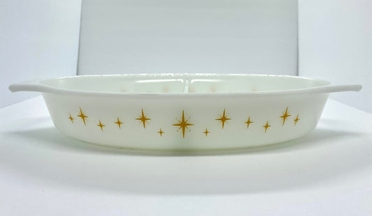 Pyrex compass divided casserole dish with cover vintage Pyrex cookware