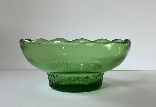 Vintage Blue/Green Glass Bowls, Shell Design, Scalloped Edge – The House of  Hanbury