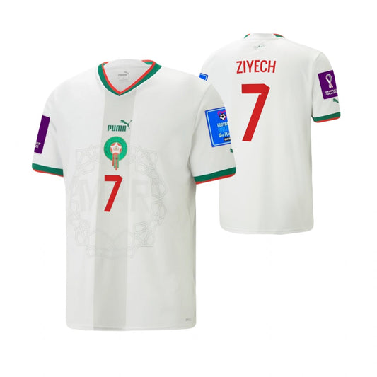 Morocco Hakim Ziyech Home Jersey 2022 World Cup Kit – FansinHeaven