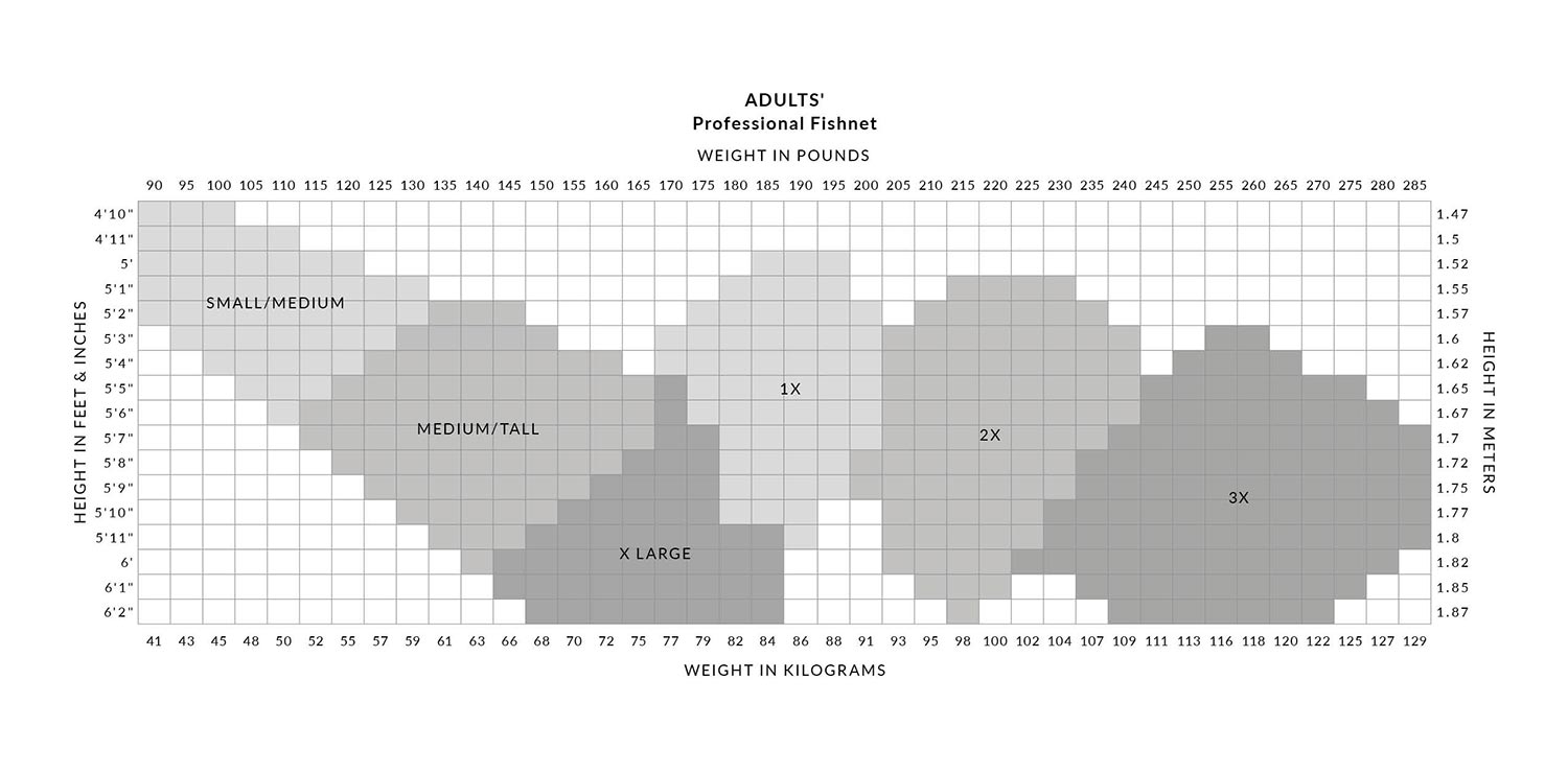 Size Chart - Capezio Fishnet Tights – Movement Connection