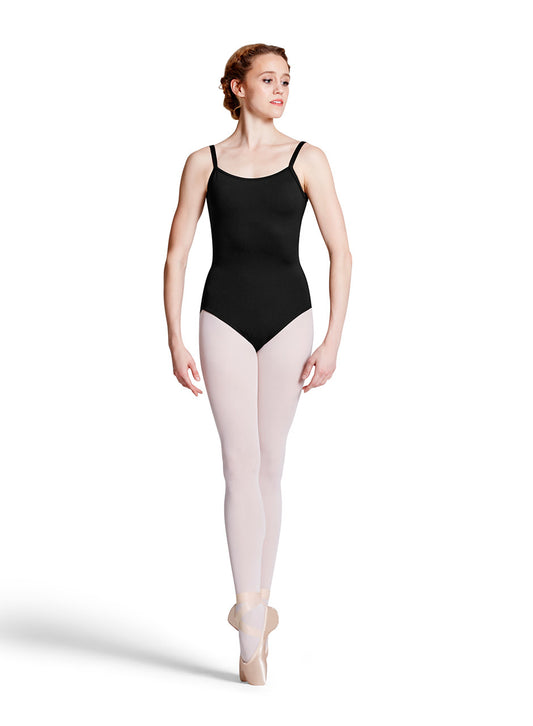 TWL4325B-Child Hanoko Cross Back Wide Strap Mesh Camisole Leotard-BLACK -  Artiste Claude dancing shop