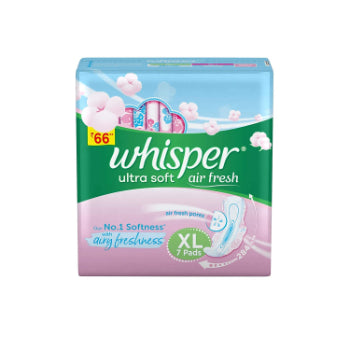 Buy Whisper Bindazzz Nights Heavy Flow Sanitary Pads for Women, XL+, 30  Napkins from pandamart (Khulna) online