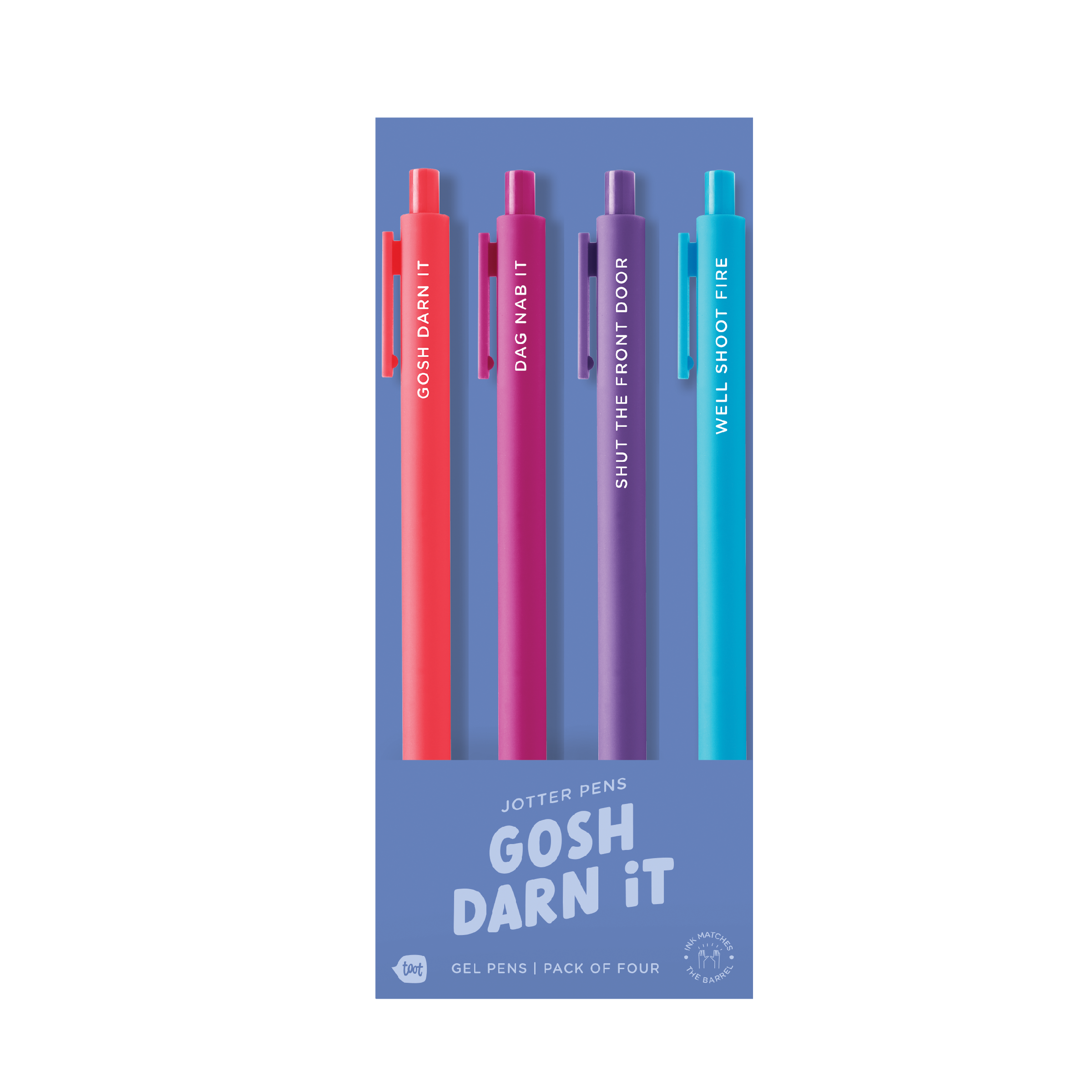 Gosh Darn It Jotter Pens - Set of 4