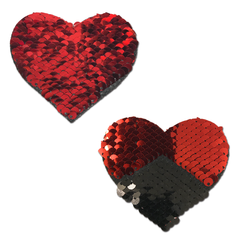 Shiny & Matte Flip Sequin Heart Nipple Pasties – Betty's Divine