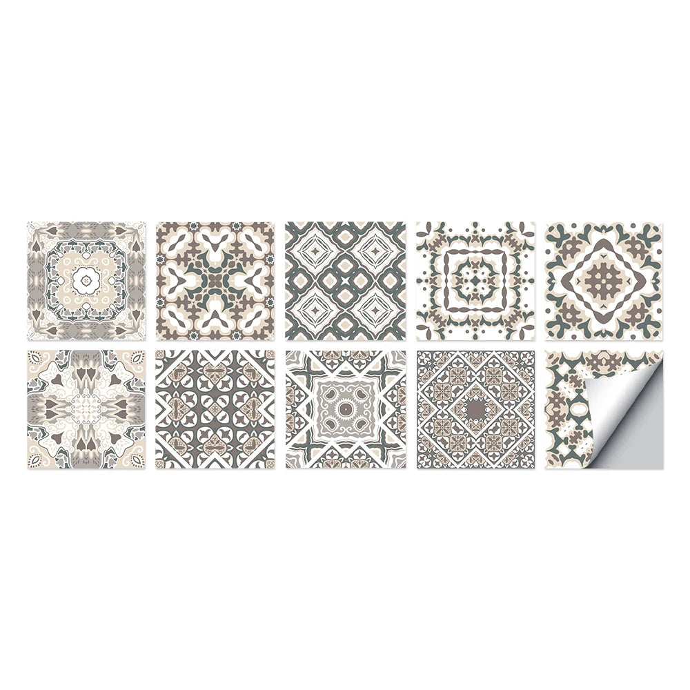 Tile Stickers Waterproof Kitchen Retro Moroccan Self Adhesive Bathroom Decal Vinyl Peel And Stick Wall Decoration Wallpaper