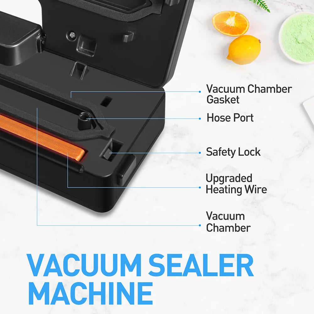 SEATAO VM1000 Best Food Vacuum Sealer Automatic Commercial Household Food Vacuum Sealer Packaging Machine Include 10Pcs Bags
