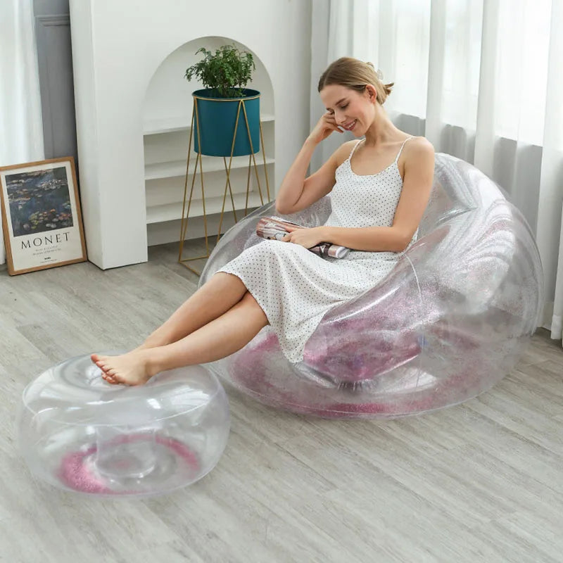 Modern Transparent Inflatable Sofa Set