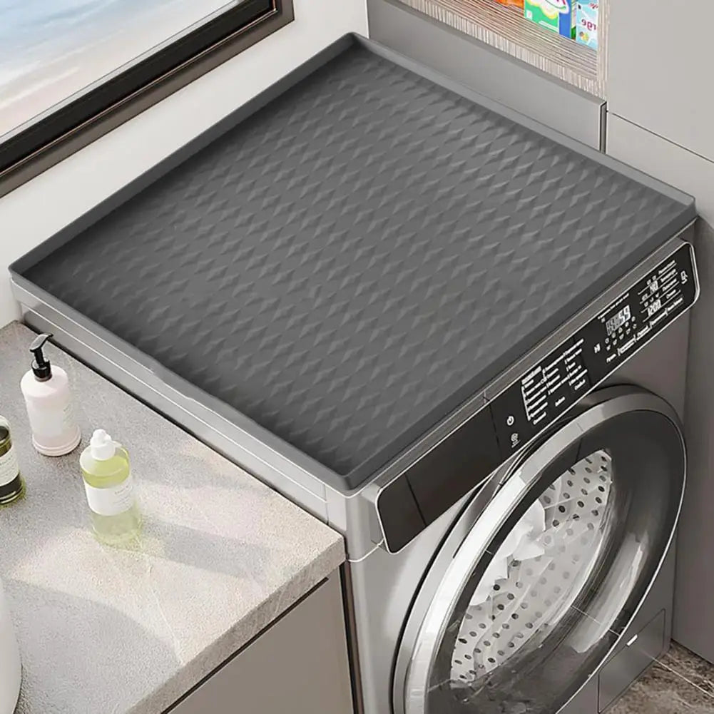 Washer Cover Waterproof Dustproof Stain-resistant Silicone Washer Dryer Cover Easy To Clean Washing Machine Protective Pad