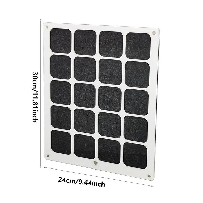 20 Girds Pin Collection Display With Clear Acrylic Dustproof Cover Display Box for Brooch Medal Badge Travel Brooches Paper Clip