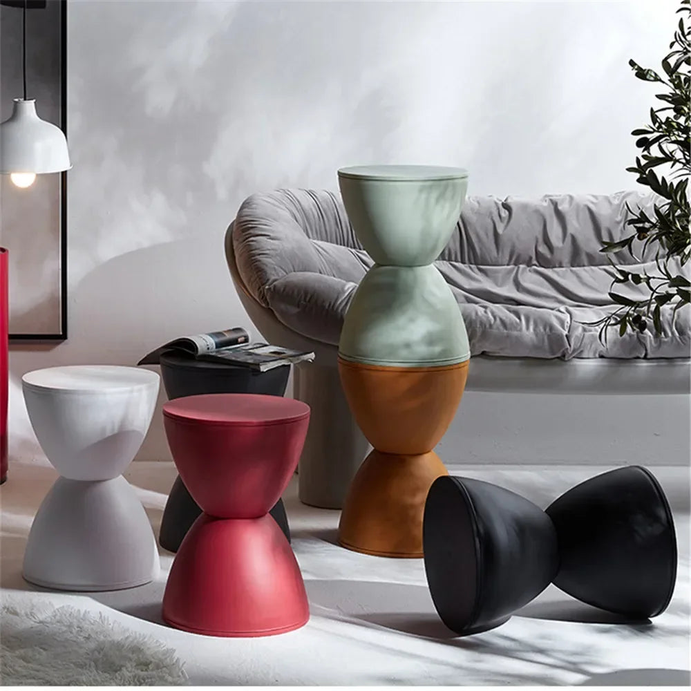 Thickened Plastic Simple Round Stool Living Room Home Stool Short Stool Simple Style Garden Balcony Waterproof Stools