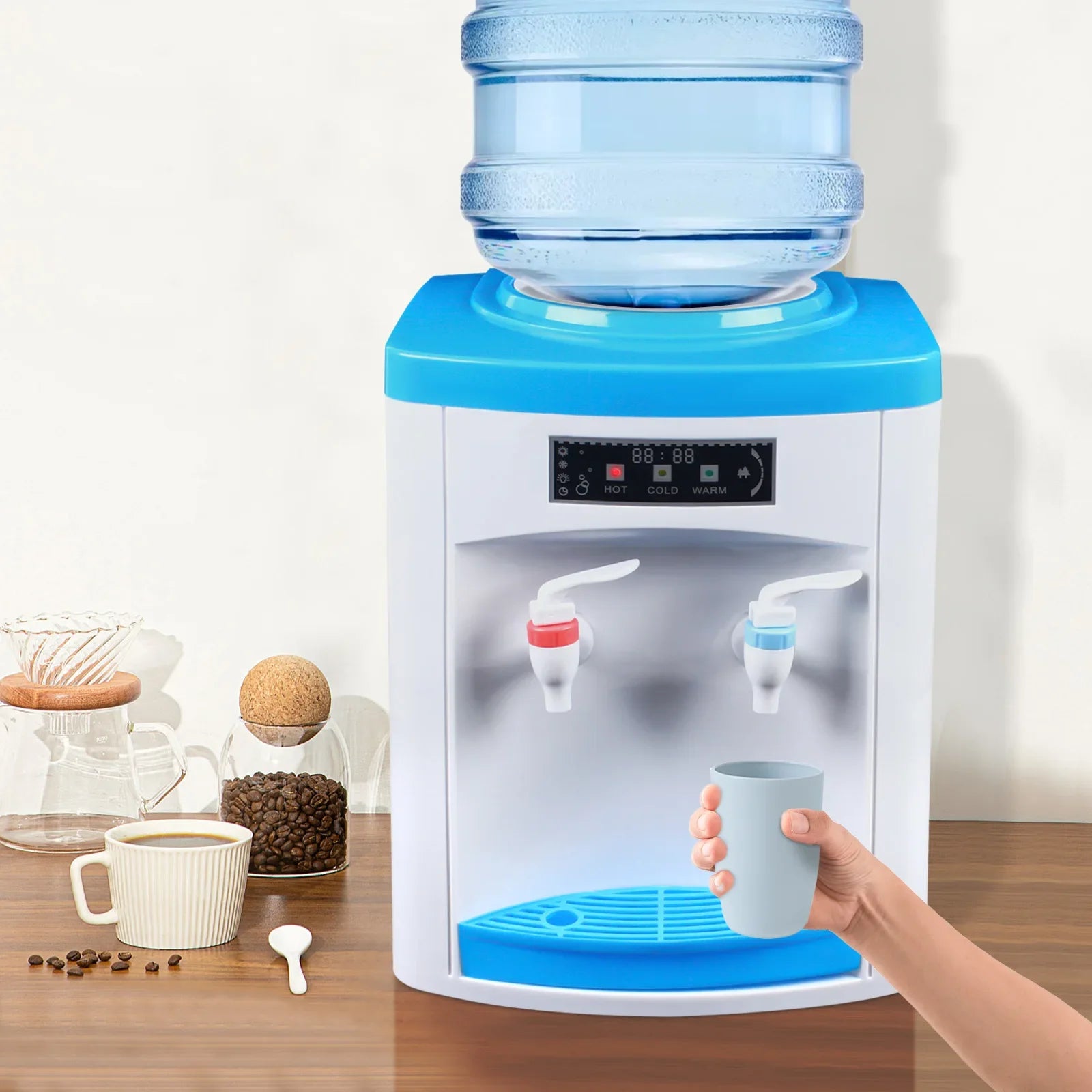 220V 550 W Desktop Hot&Cold Water Dispenser Family Bedroom Free Standing Water Dispenser for 1.1 To 4.9 Gallon Water Bottles