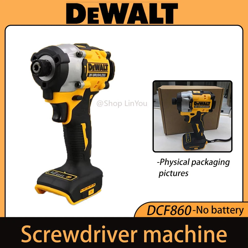 2025 DEWALT DCF860 Kit Brushless Cordless Premium Impact Driver 282NM 20V Power Tools Without Battery