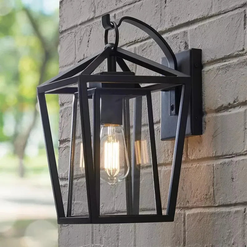 Outdoor Wall Light Fixtures - Waterproof Porch Sconces with E26 Sockets & Glass Shades | AlluCanFind