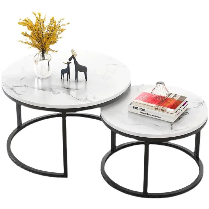 Nordic Simple Coffee Table Modern Creative Home Round Coffee Table Living Room Advanced Sense Iron Art Light Luxury Size Circle