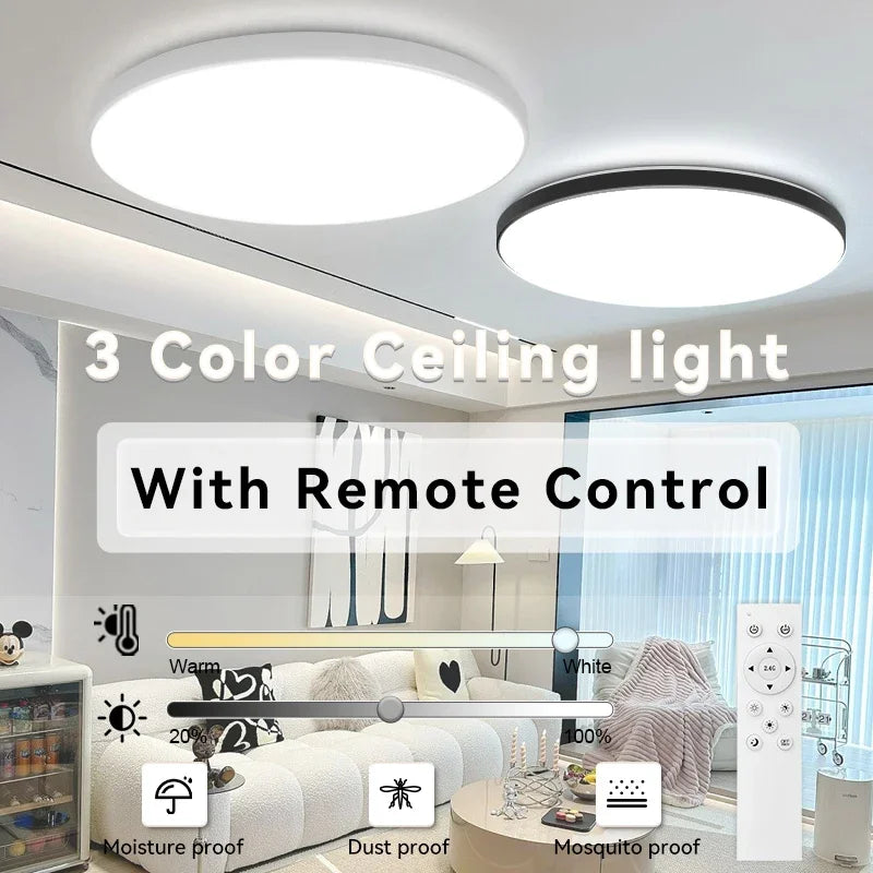 Smart LED Ceiling Light with Remote Control