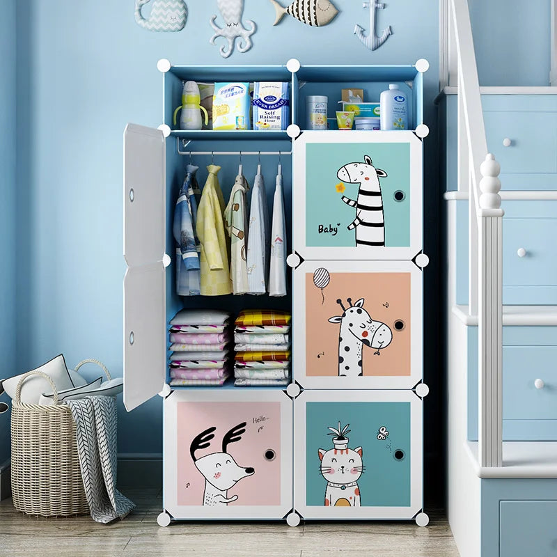 Girl Clothes Wardrobe Baby Dressers Bedroom Kids Children's Closet Clothings Montessori Puerta Corredera Organizer Furniture