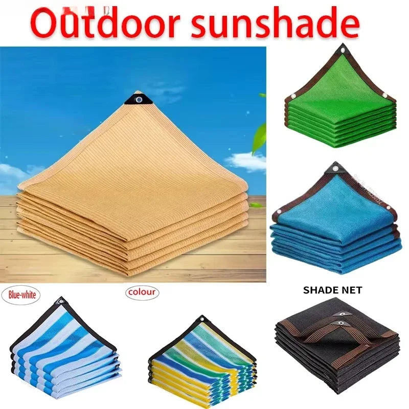 Toldo  HDPE para piscina, sombrilla  color Beige para sombra, red para cobertizo  plantas  jardín,  pérgola, 90%