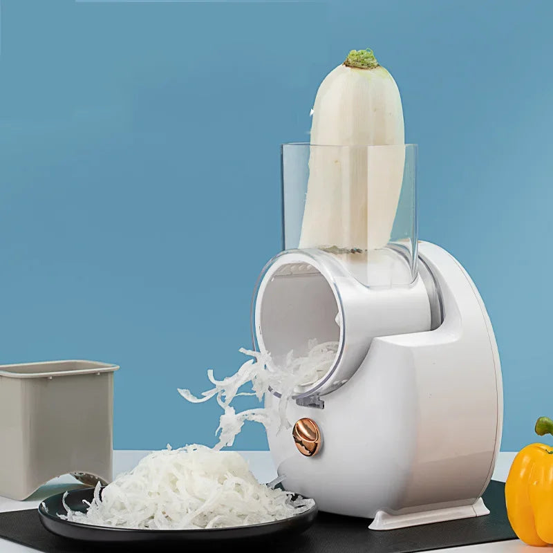 Multifunctional Vegetable Cutter 1PC Home Kitchen Electric Vegetable Cutter Vegetable Slicer Shredder Automatic Shredding Planer