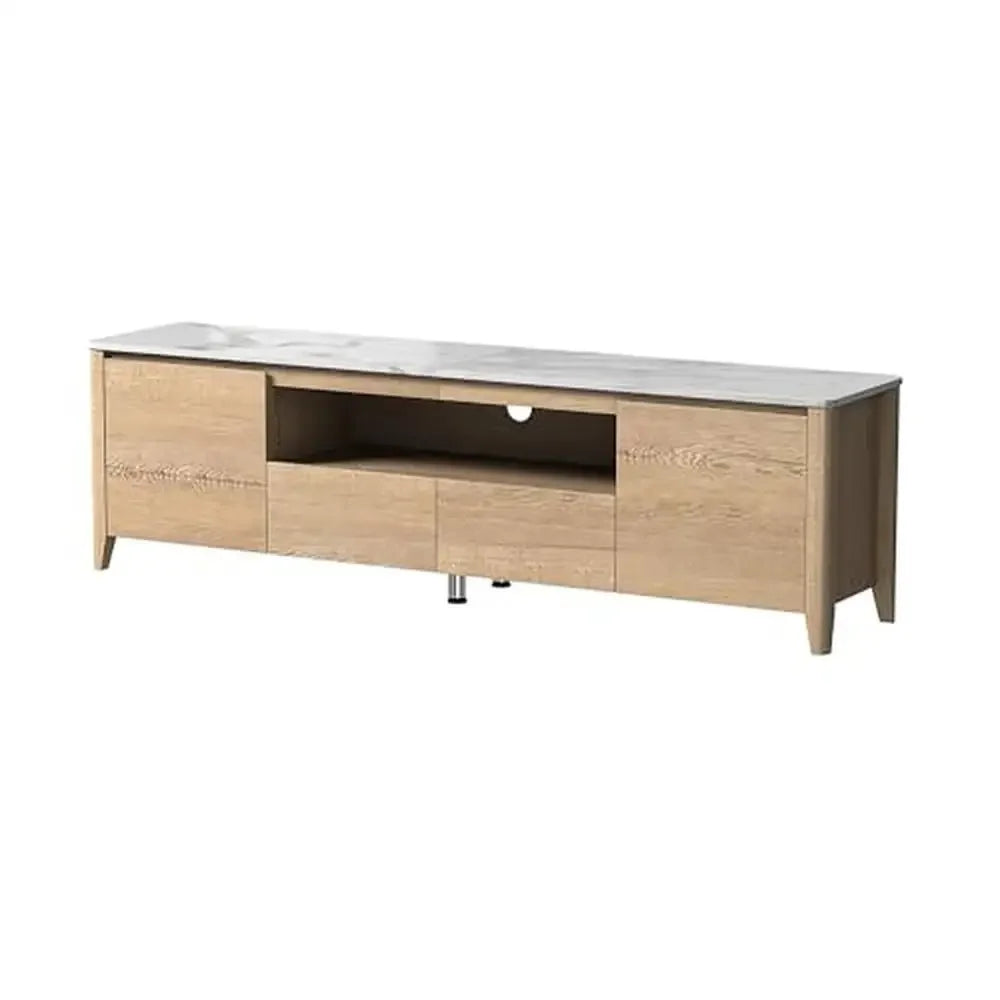 Modern TV Stand LED Lights Storage Space Entertainment Center Gaming Living Room Cabinet 70 inch 80 inch TV Lighted Coffee Table