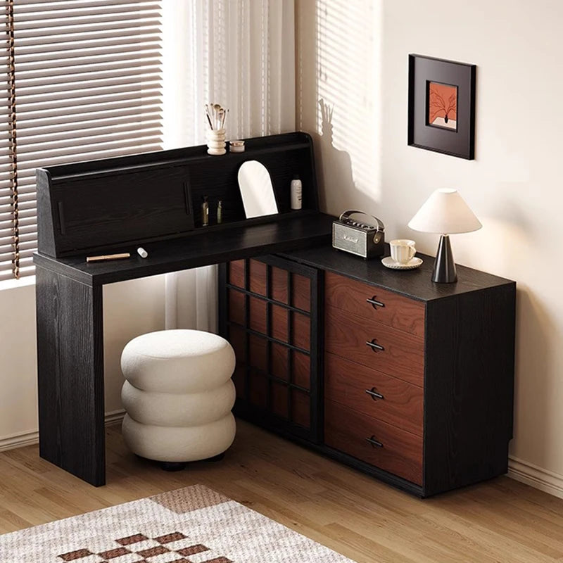 Wood Cosmetics Vanity Table Bedroom Makeup Drawers Mirror Chair Modern Dressing Table Cheap Cosmetics Penteadeira Home Furniture