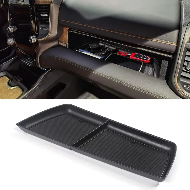 Compatible with Dodge Ram 1500 2500 3500 Glove Box Organizer 2019 2020 2021 2022 2023 2024,Center Console Organizer Console Tray
